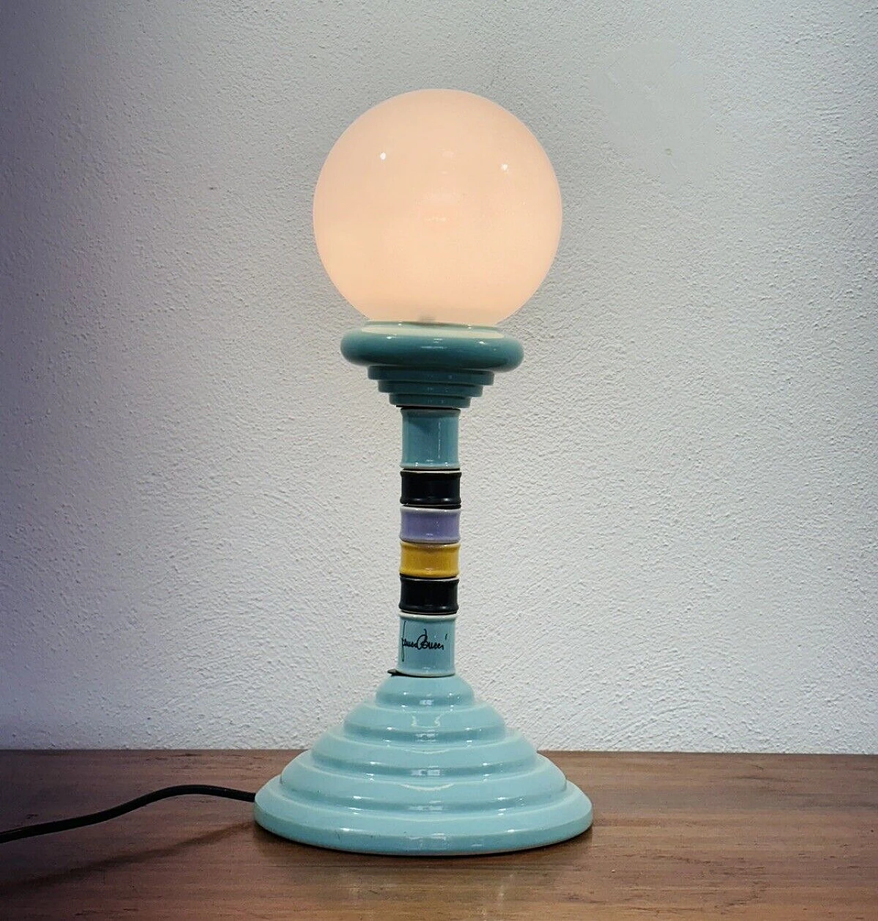 Ceramic table lamp by Franco Bucci, 1970s 1