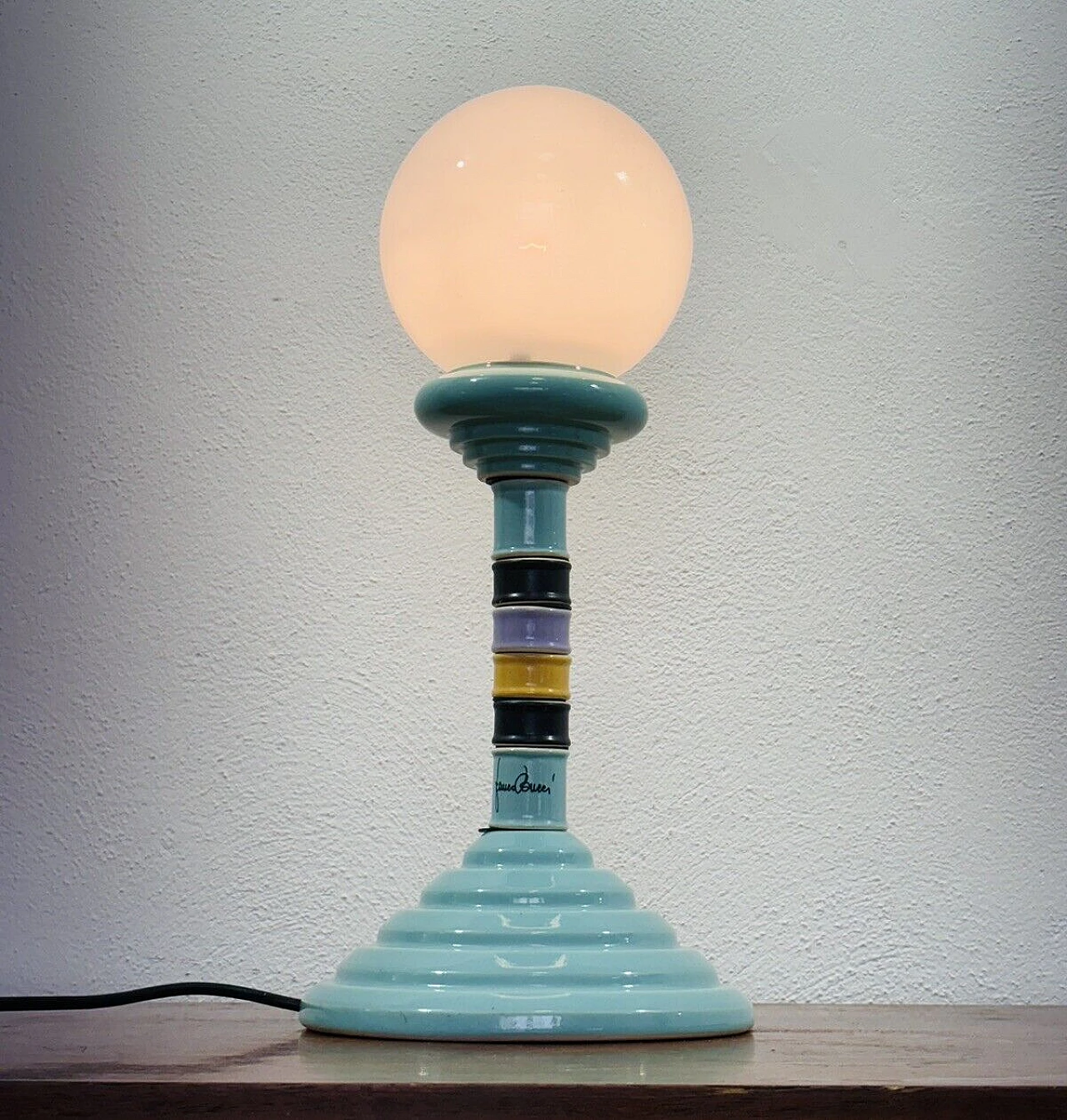 Lampada da tavolo in ceramica di Franco Bucci, anni '70 2