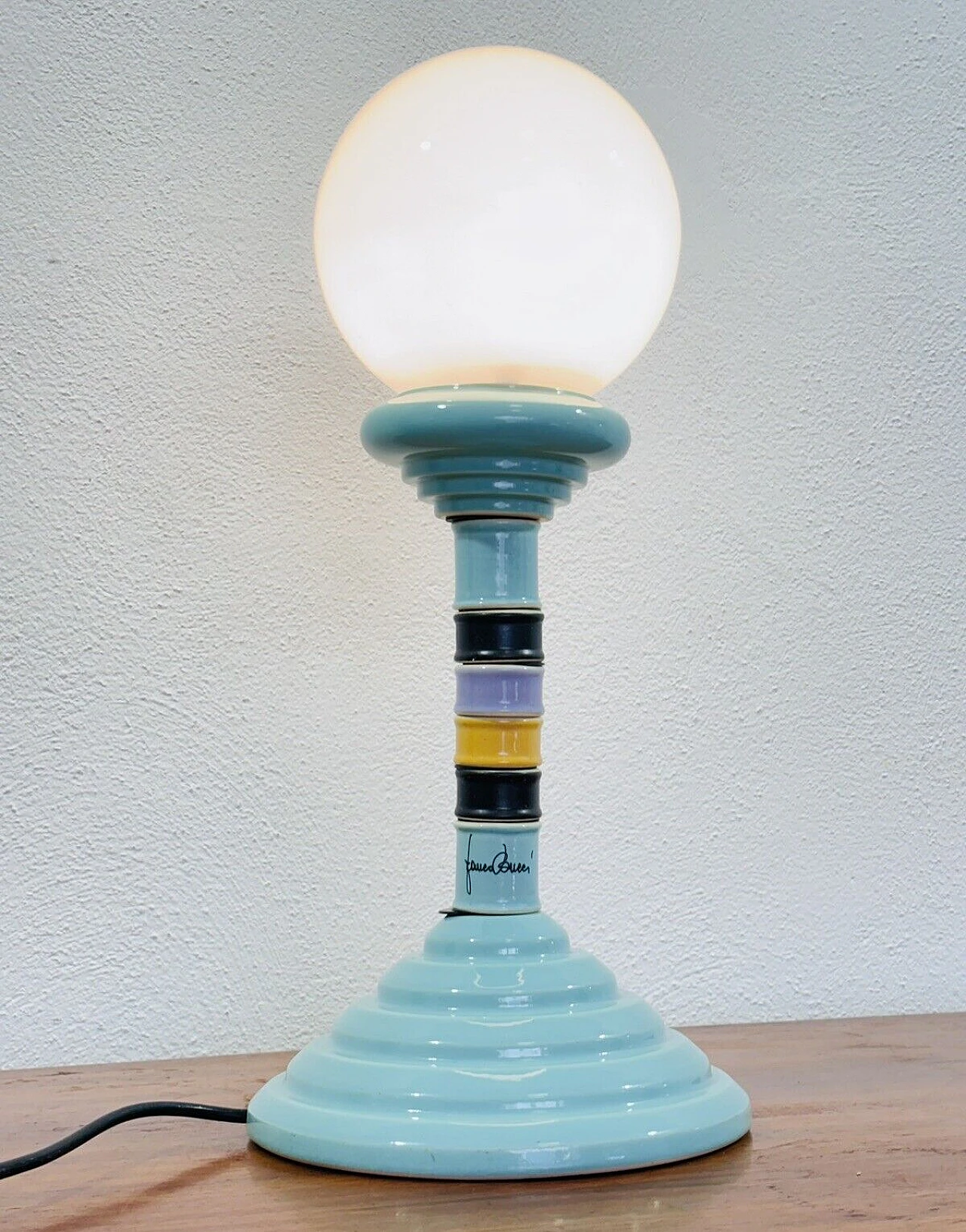 Ceramic table lamp by Franco Bucci, 1970s 3