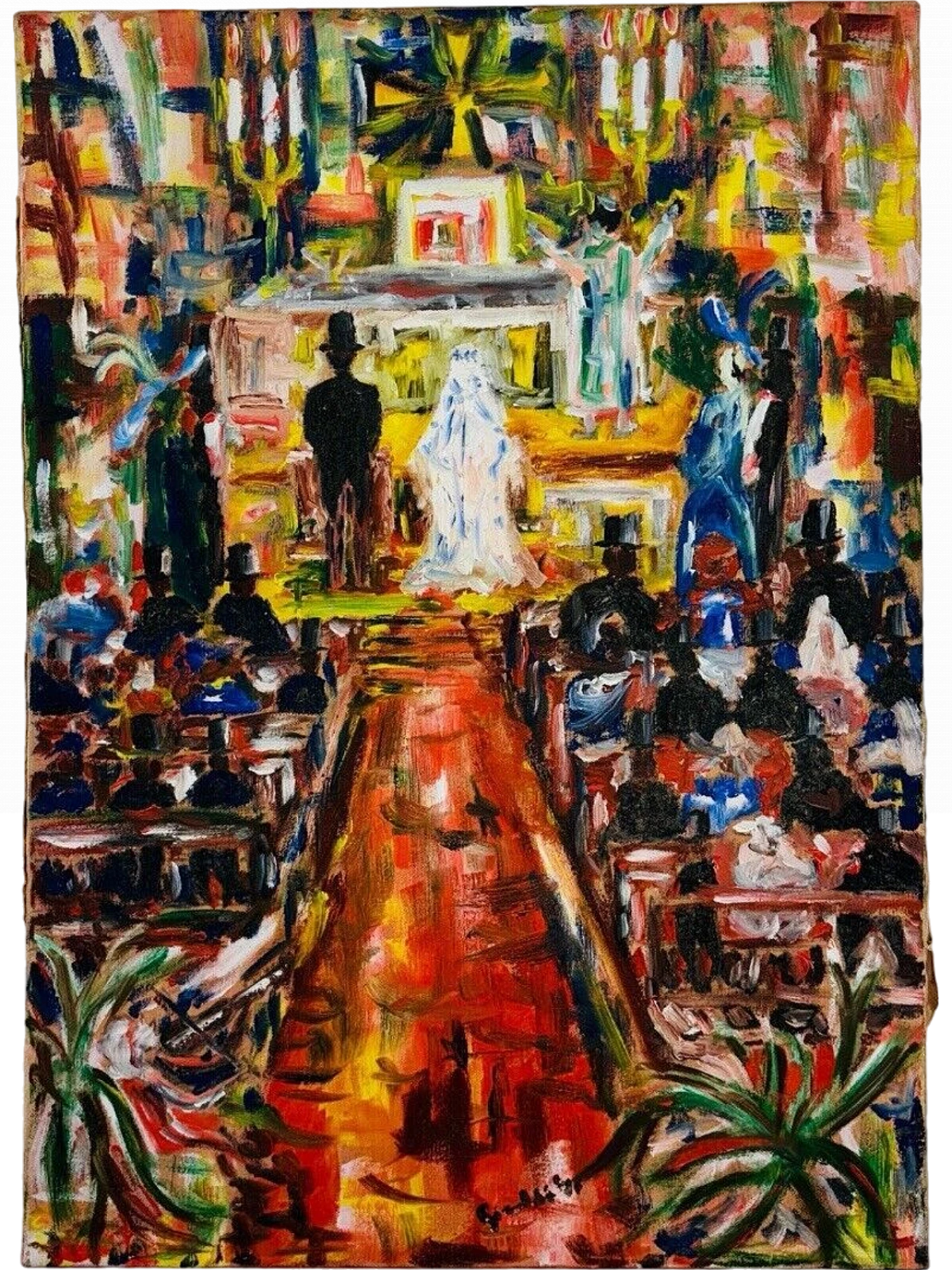 Wedding, oil painting on canvas, 1960s 2