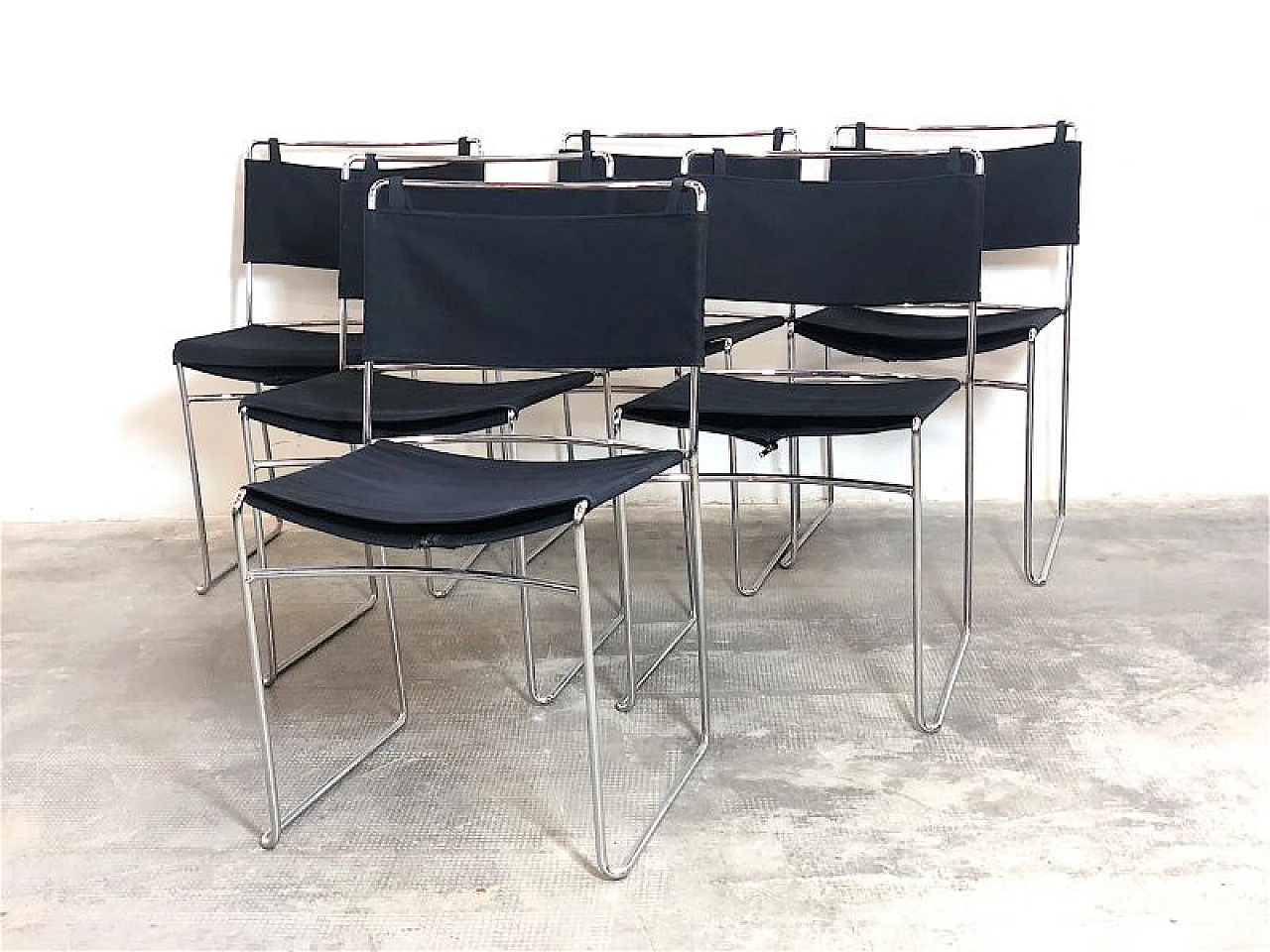 6 Delfina stackable chairs by Enzo Mari for Robots, 1970s 9