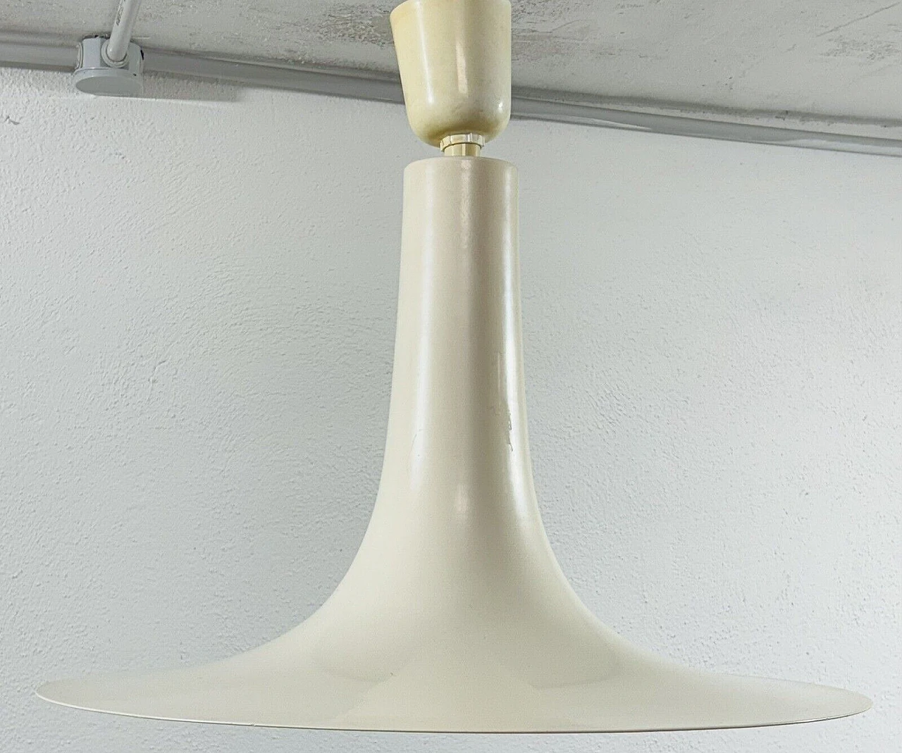 Danish enamelled metal pendant lamp, 1960s 5