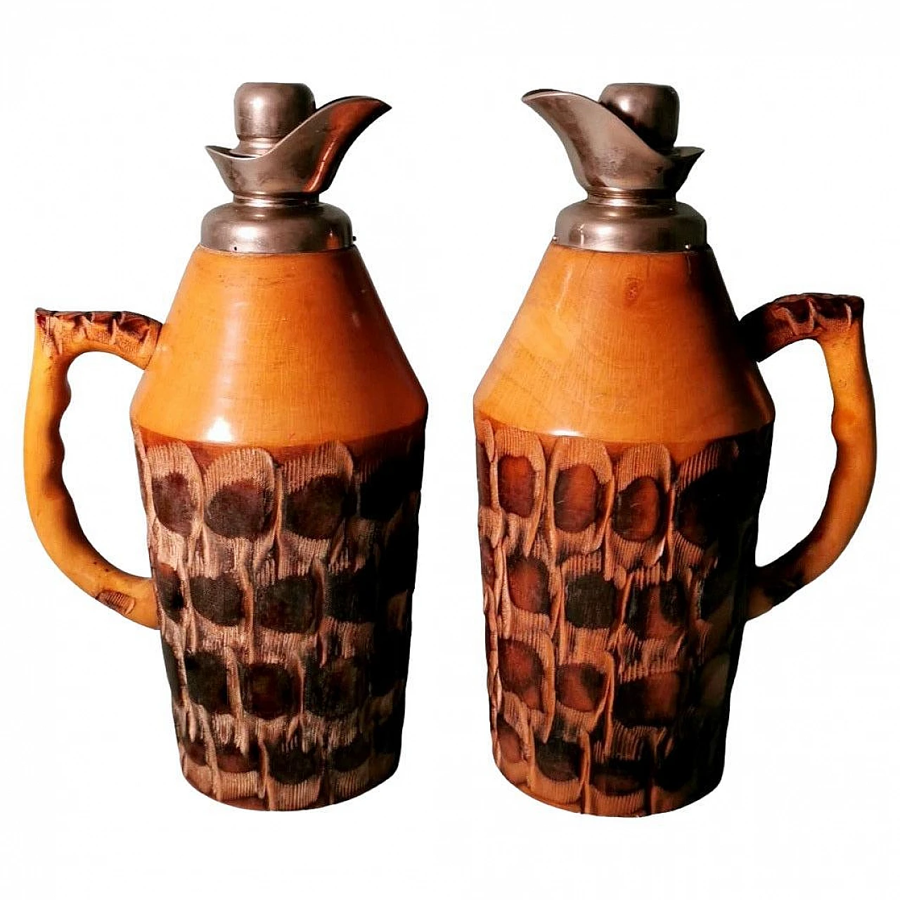 Pair of thermal jugs by Aldo Tura for Macabo, 1950s 1