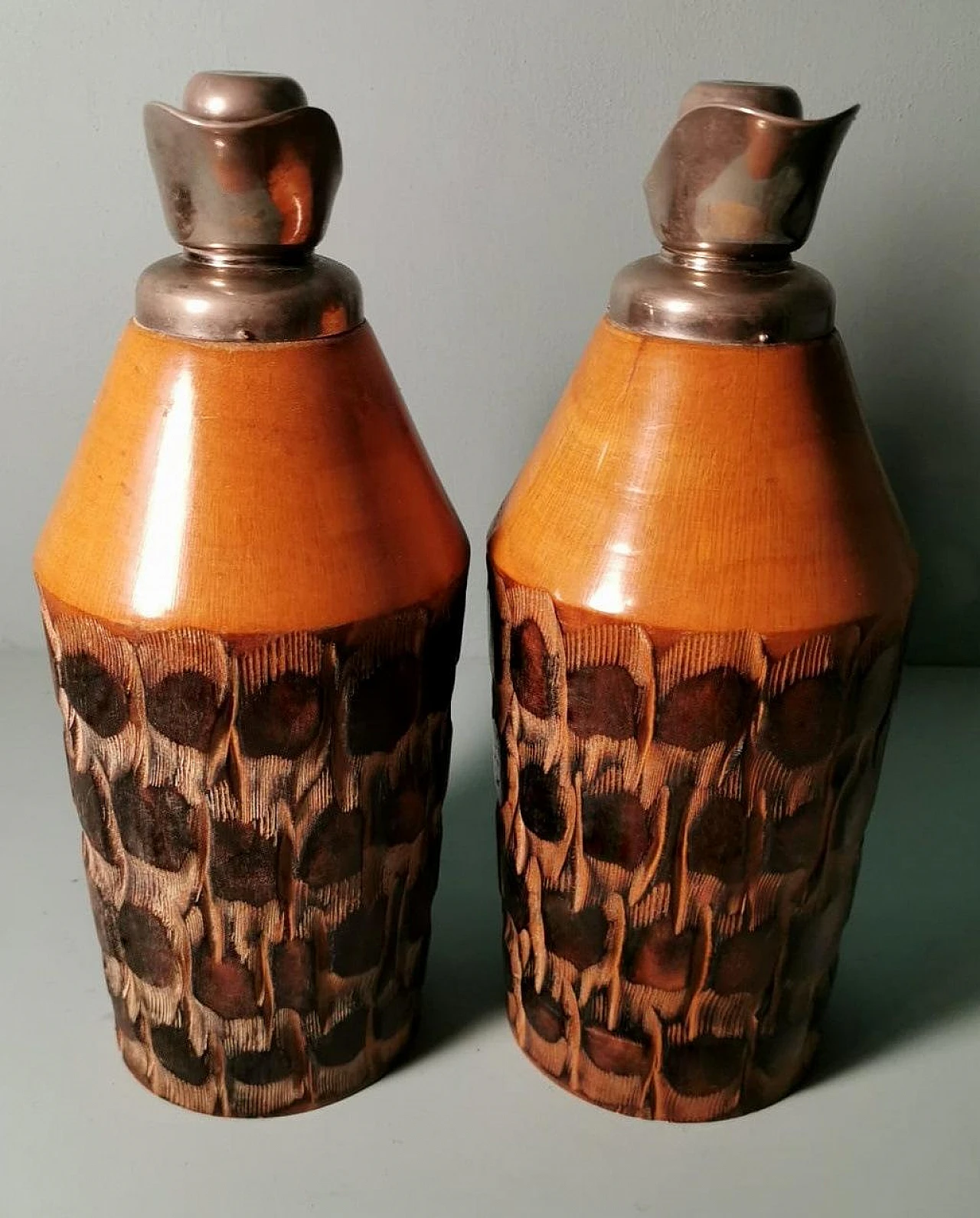 Pair of thermal jugs by Aldo Tura for Macabo, 1950s 6