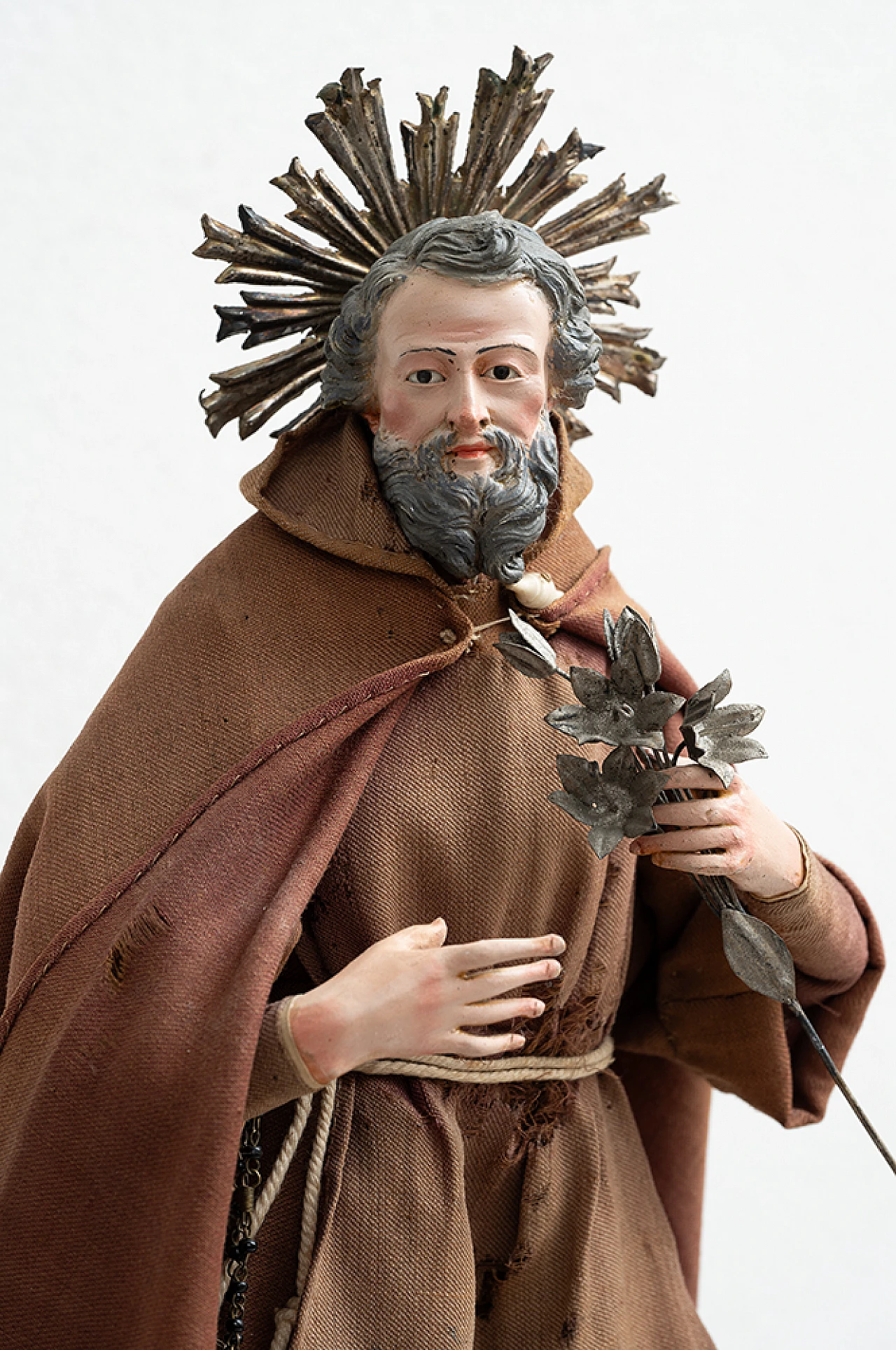 St. Cyrus, terracotta, wood and fabric sculpture, 19th century 4