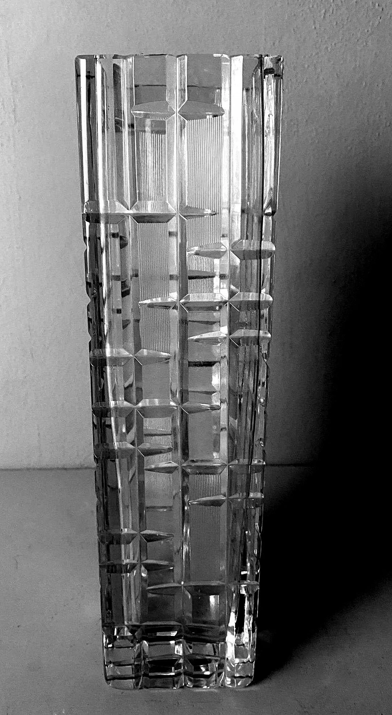 Cut and polished crystal vase, 1970s 2