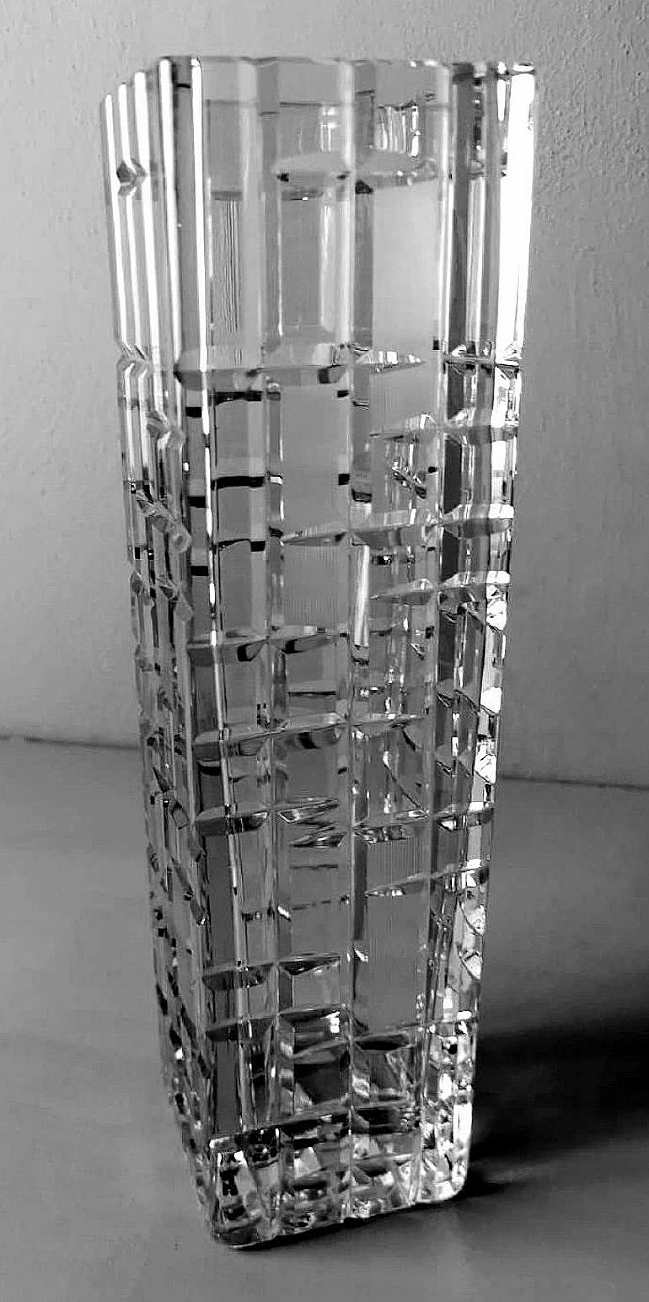 Cut and polished crystal vase, 1970s 5