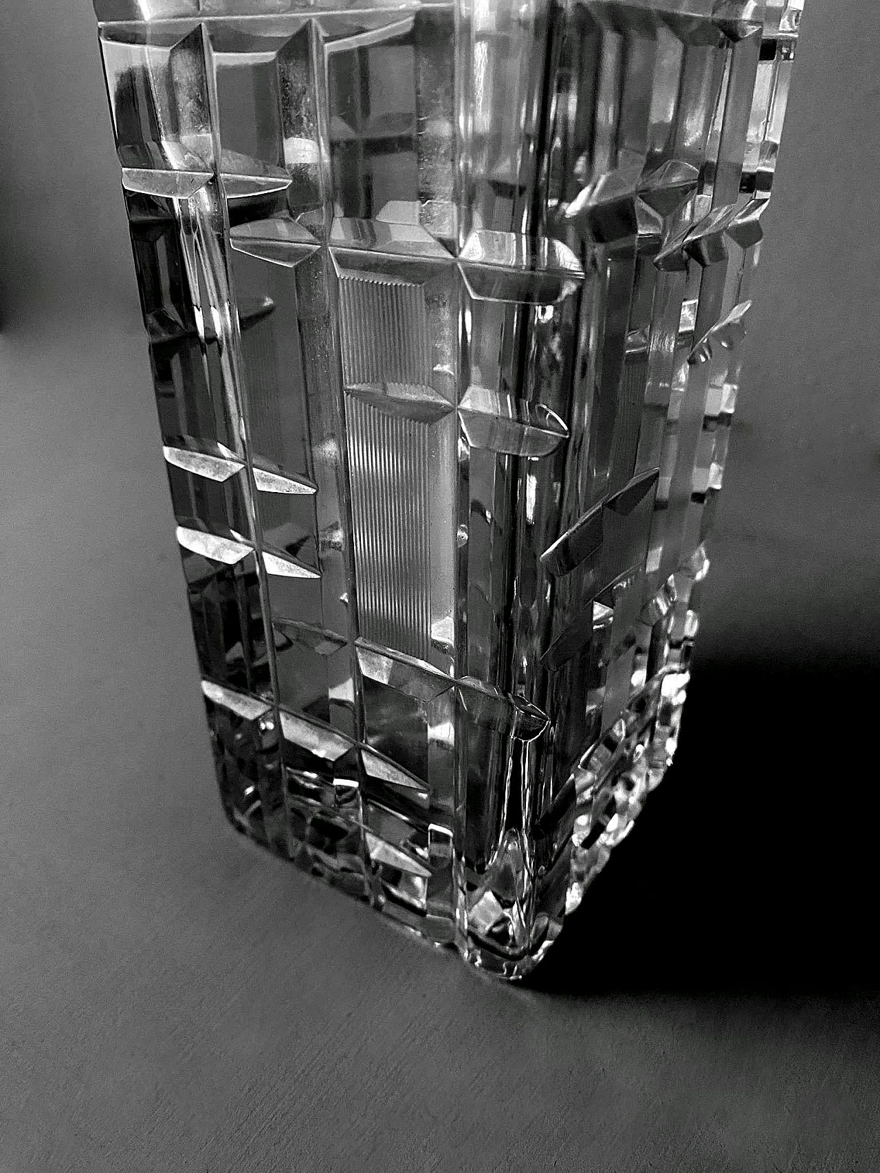 Cut and polished crystal vase, 1970s 15