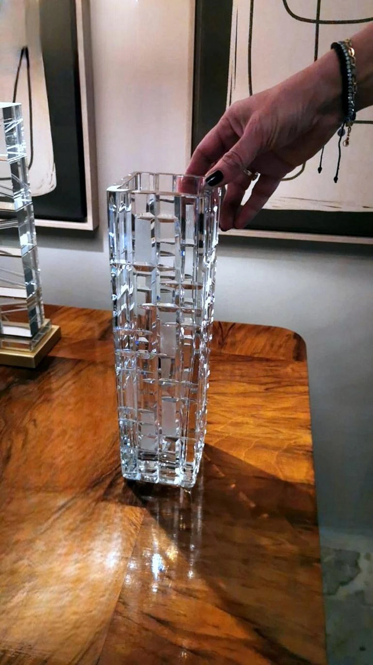 Cut and polished crystal vase, 1970s 20