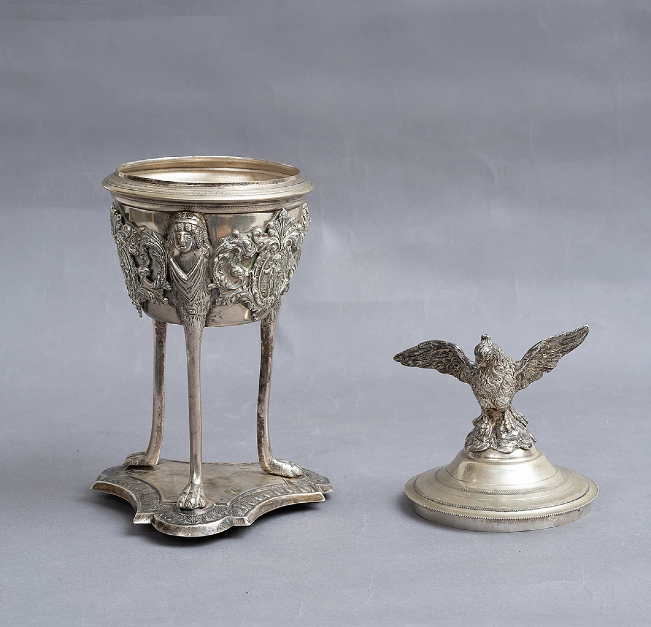 Empire Neapolitan silver centerpiece cup, early 19th century 7