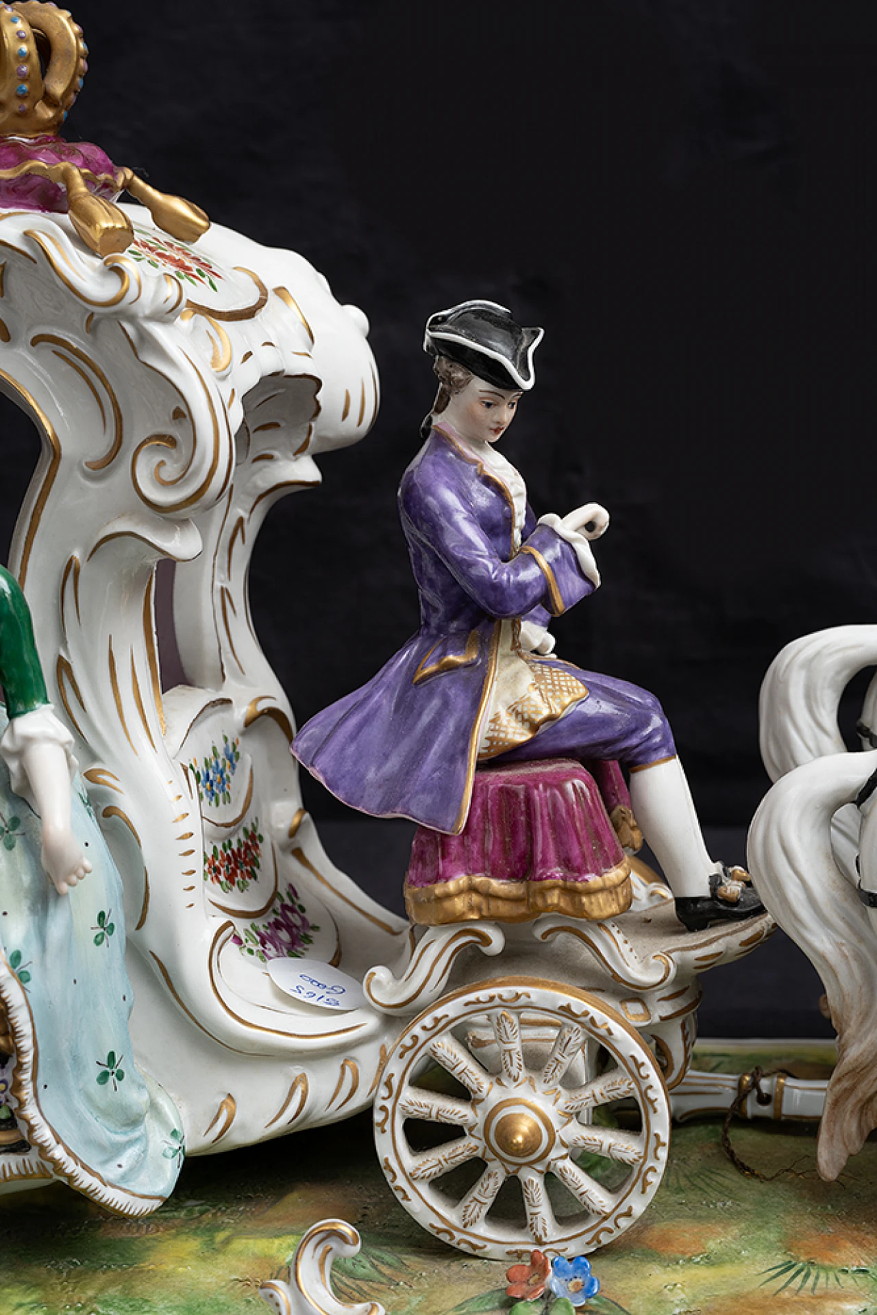 Carriage, Dresden porcelain sculpture, early 20th century 3