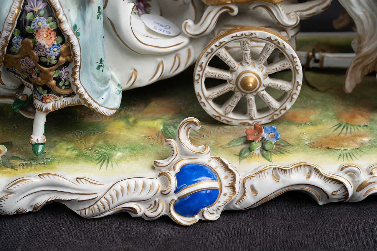 Carriage, Dresden porcelain sculpture, early 20th century 5