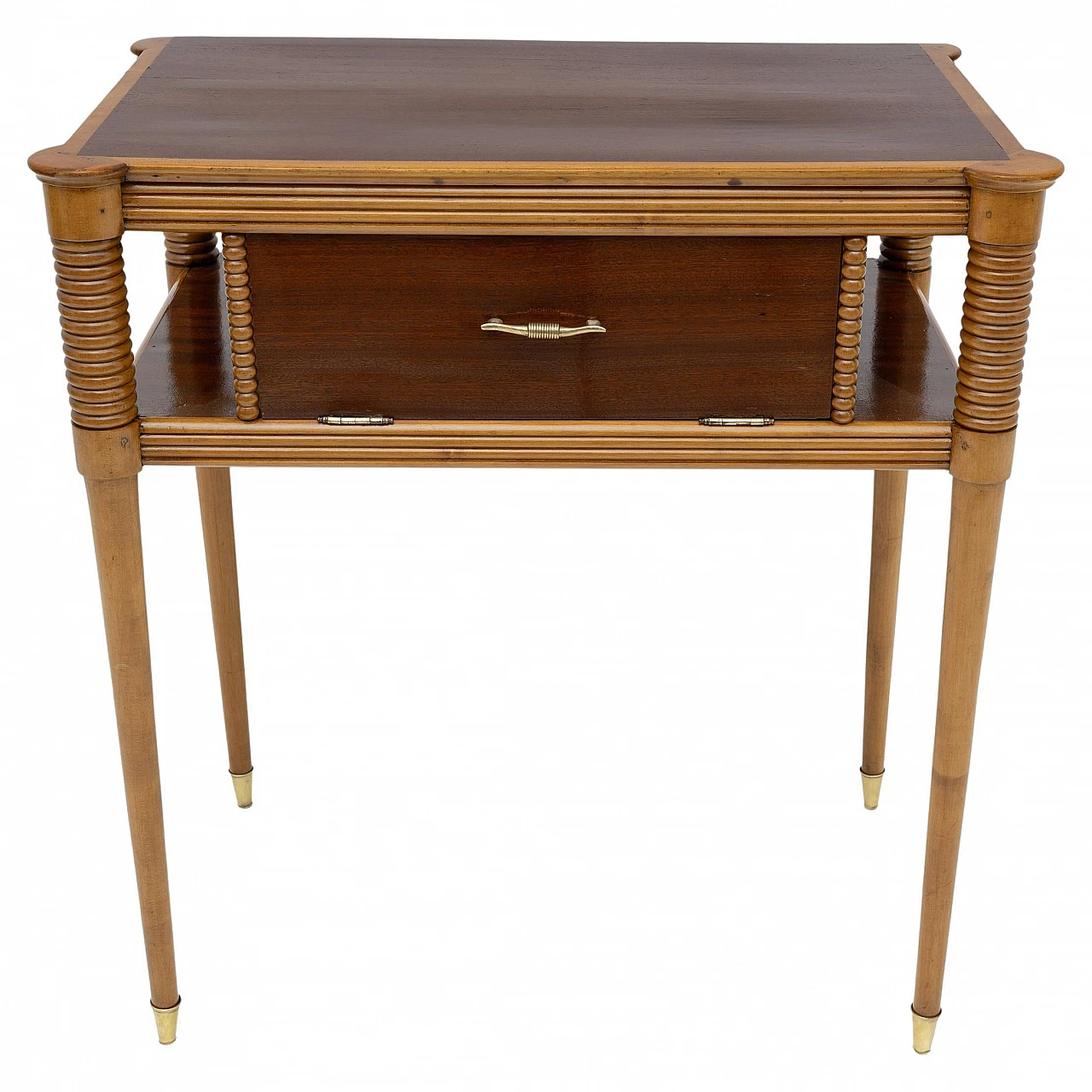 Maple and mahogany console in the style of Pier Luigi Colli, 1950s 1