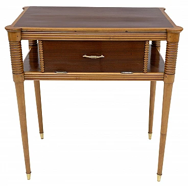 Maple and mahogany console in the style of Pier Luigi Colli, 1950s