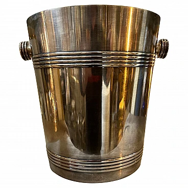 French Art Deco silver plated wine cooler, 1950s
