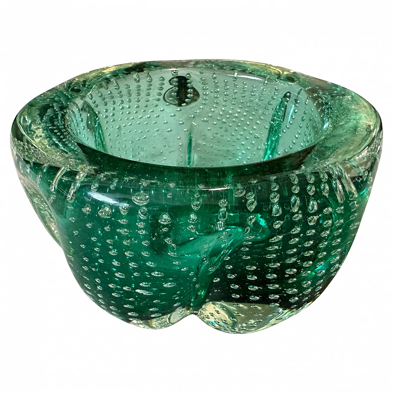 Bullicante glass bowl attributed to Barovier & Toso, 1950s 1