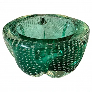 Bullicante glass bowl attributed to Barovier & Toso, 1950s