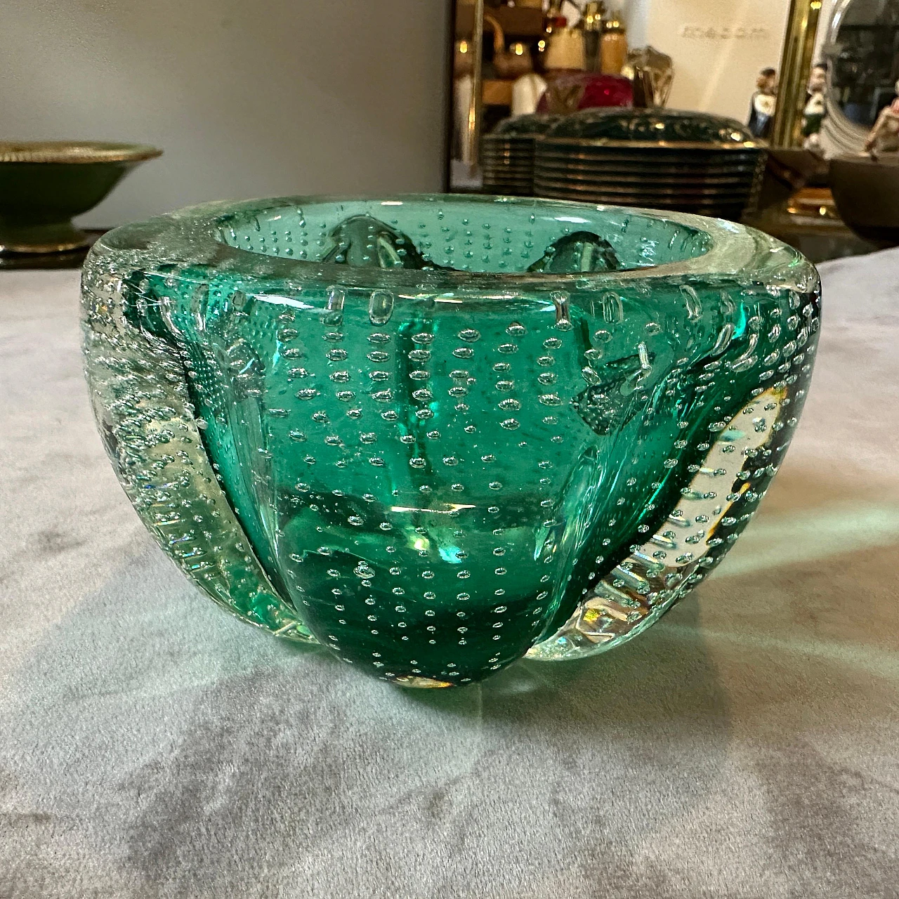 Bullicante glass bowl attributed to Barovier & Toso, 1950s 2