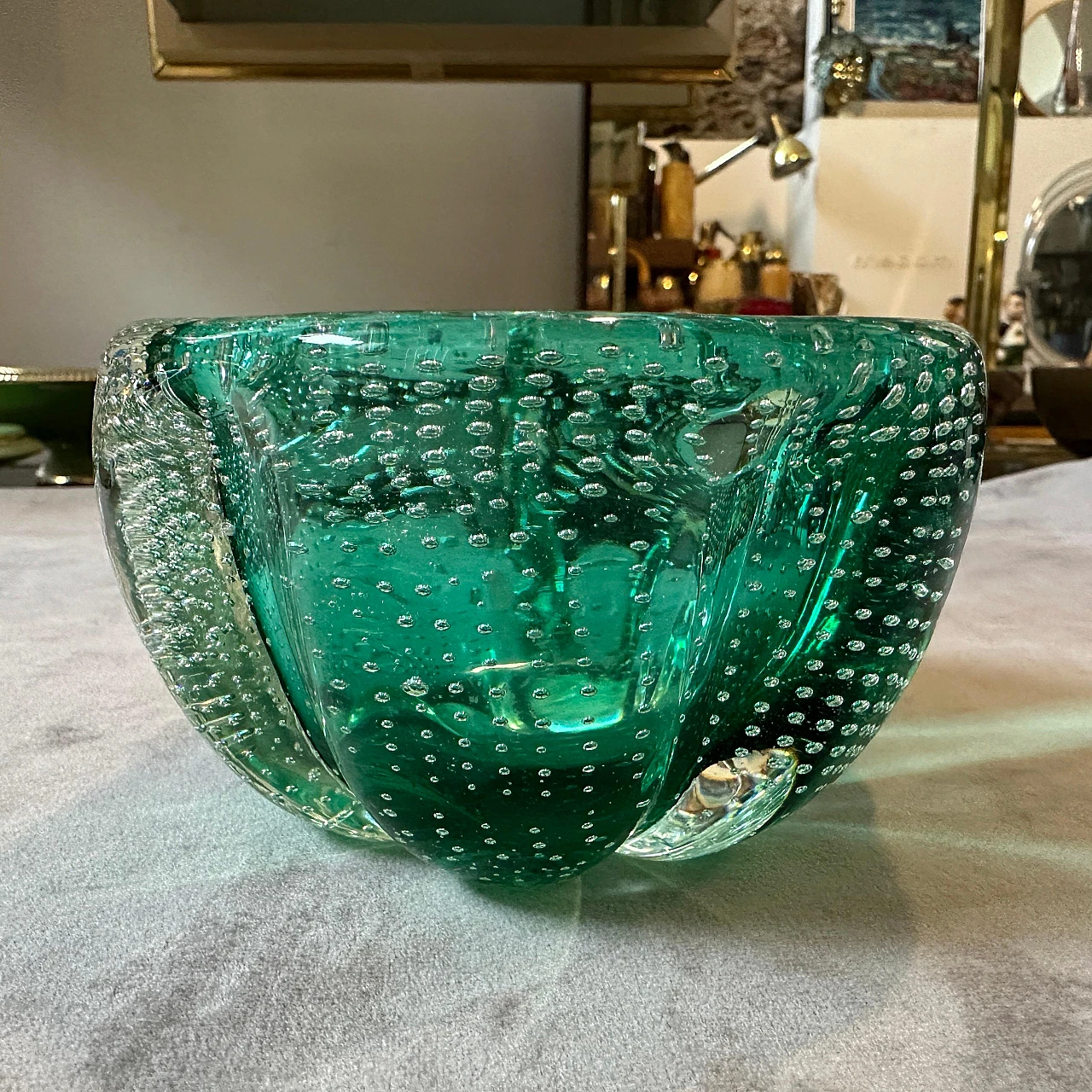 Bullicante glass bowl attributed to Barovier & Toso, 1950s 4