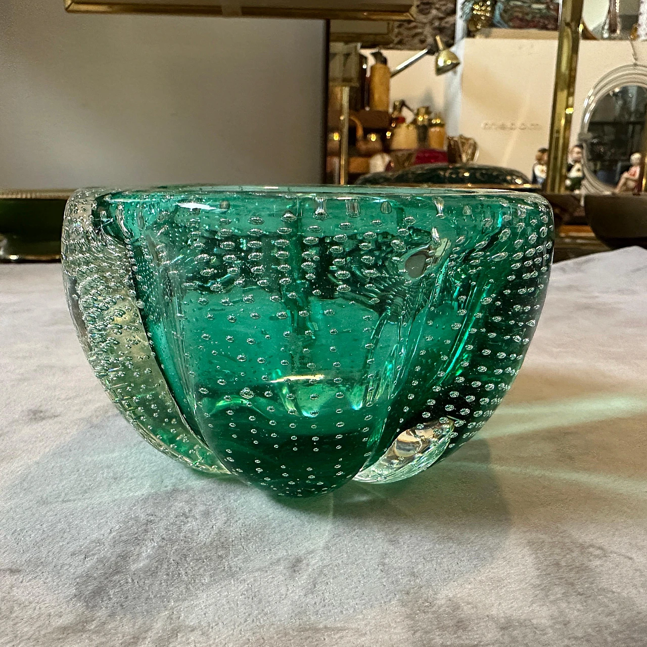 Bullicante glass bowl attributed to Barovier & Toso, 1950s 5