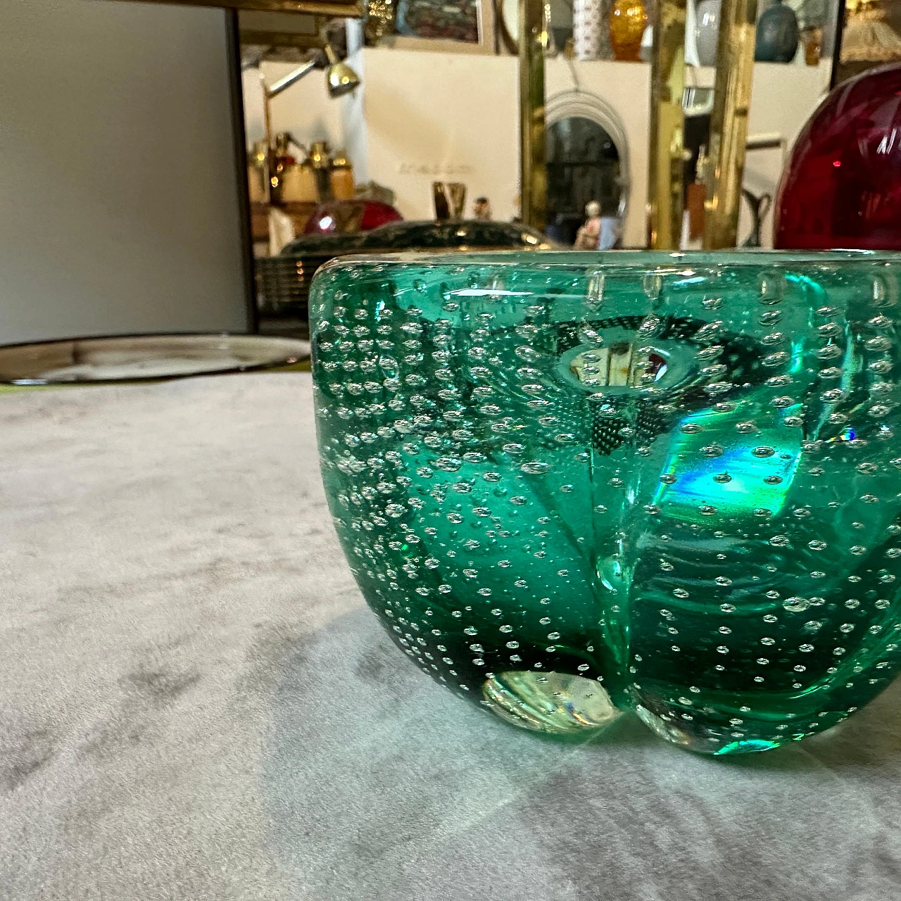 Bullicante glass bowl attributed to Barovier & Toso, 1950s 6