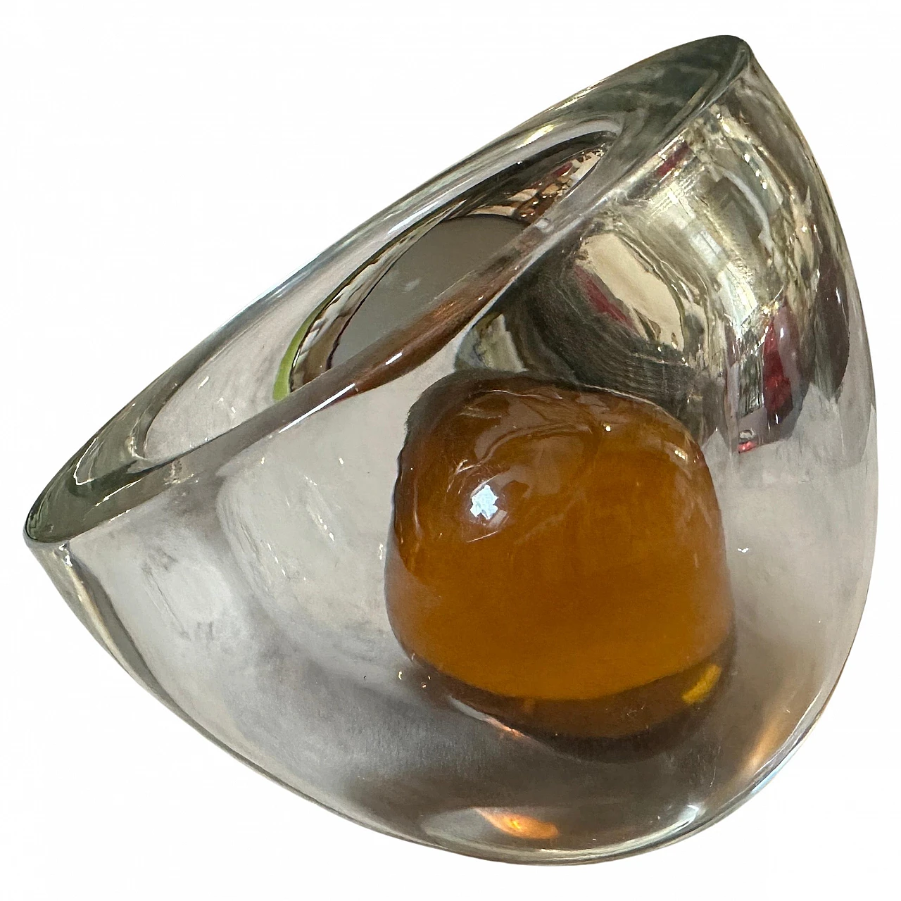 Murano glass ashtray by Alfredo Barbini, 1980s 2