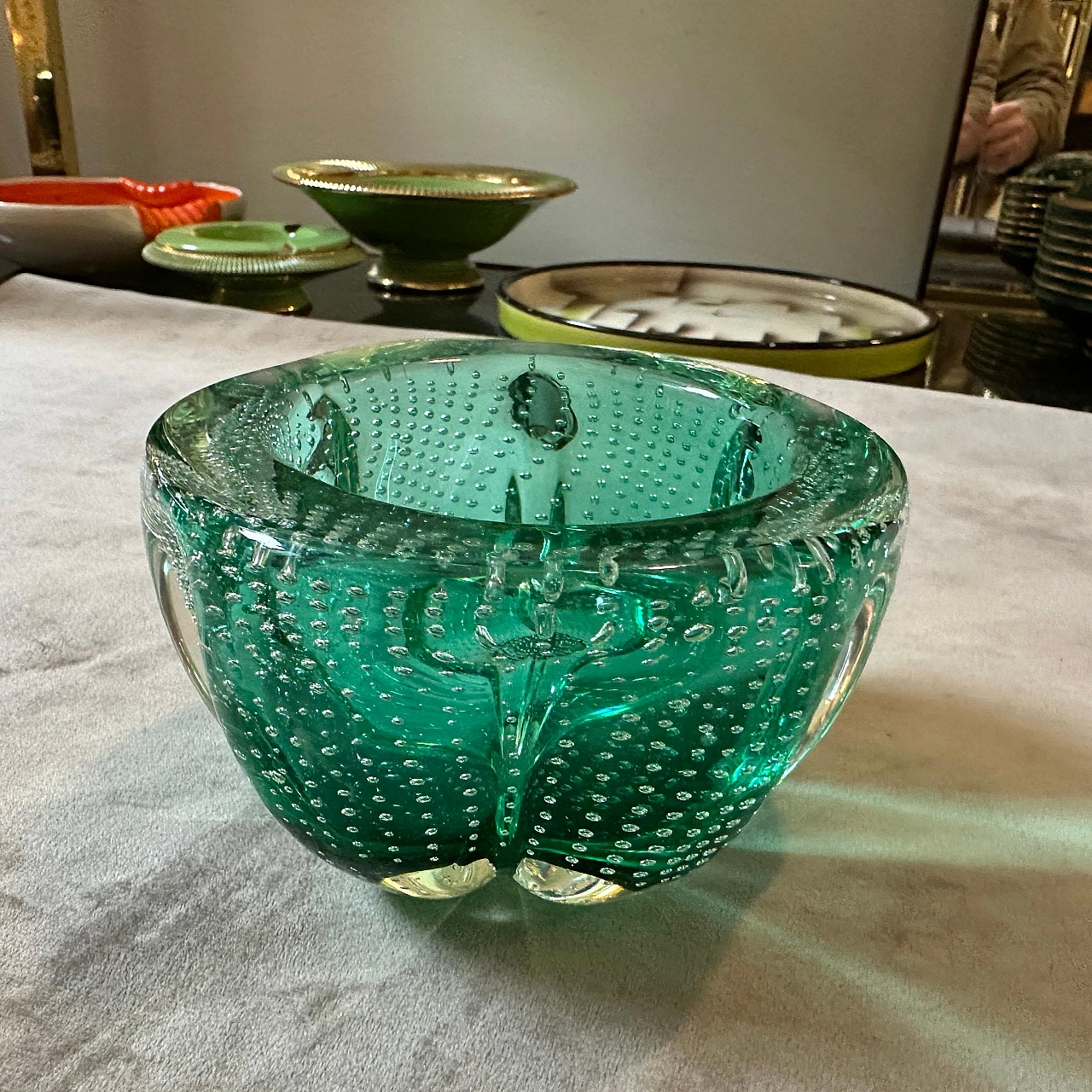 Bullicante glass bowl attributed to Barovier & Toso, 1950s 8