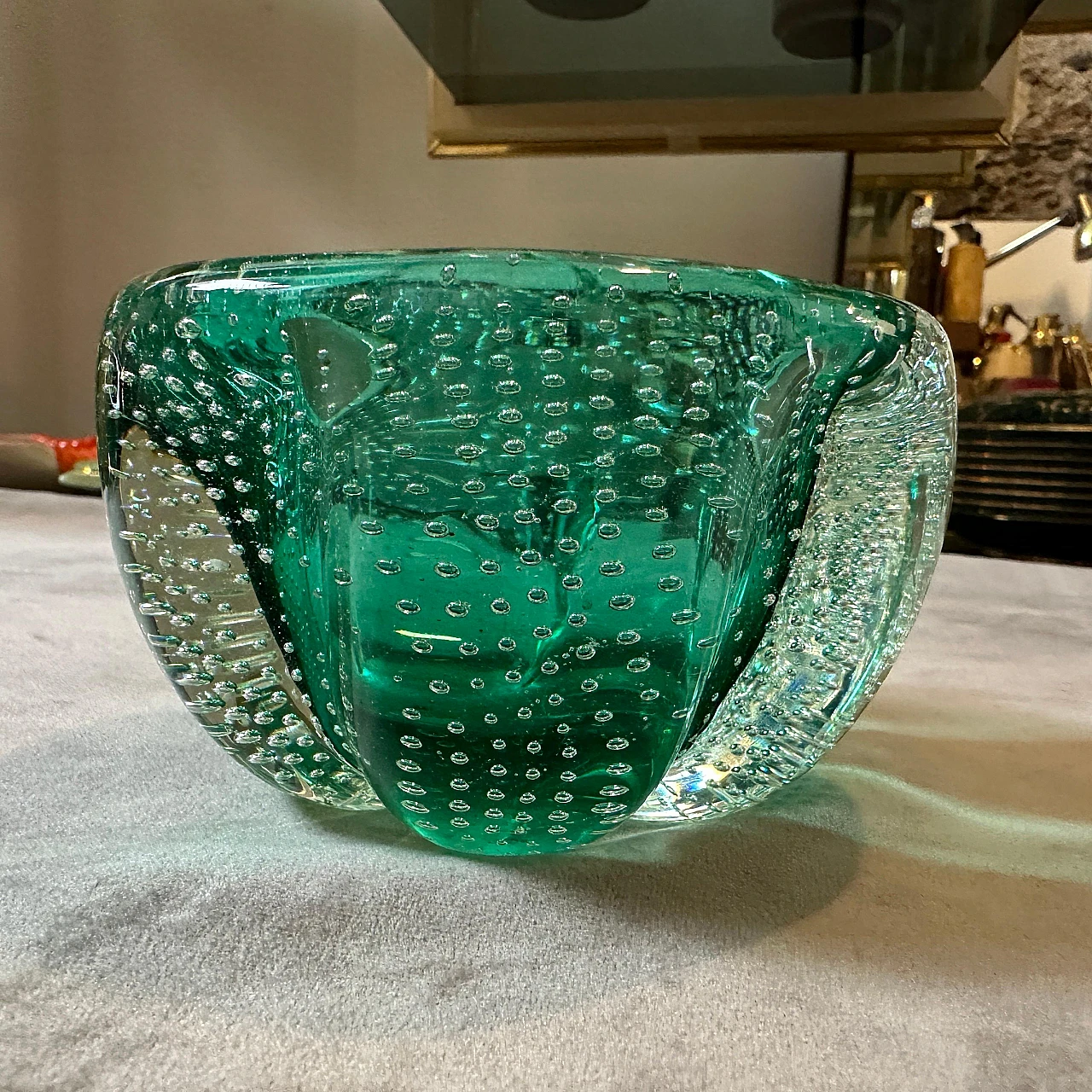 Bullicante glass bowl attributed to Barovier & Toso, 1950s 11