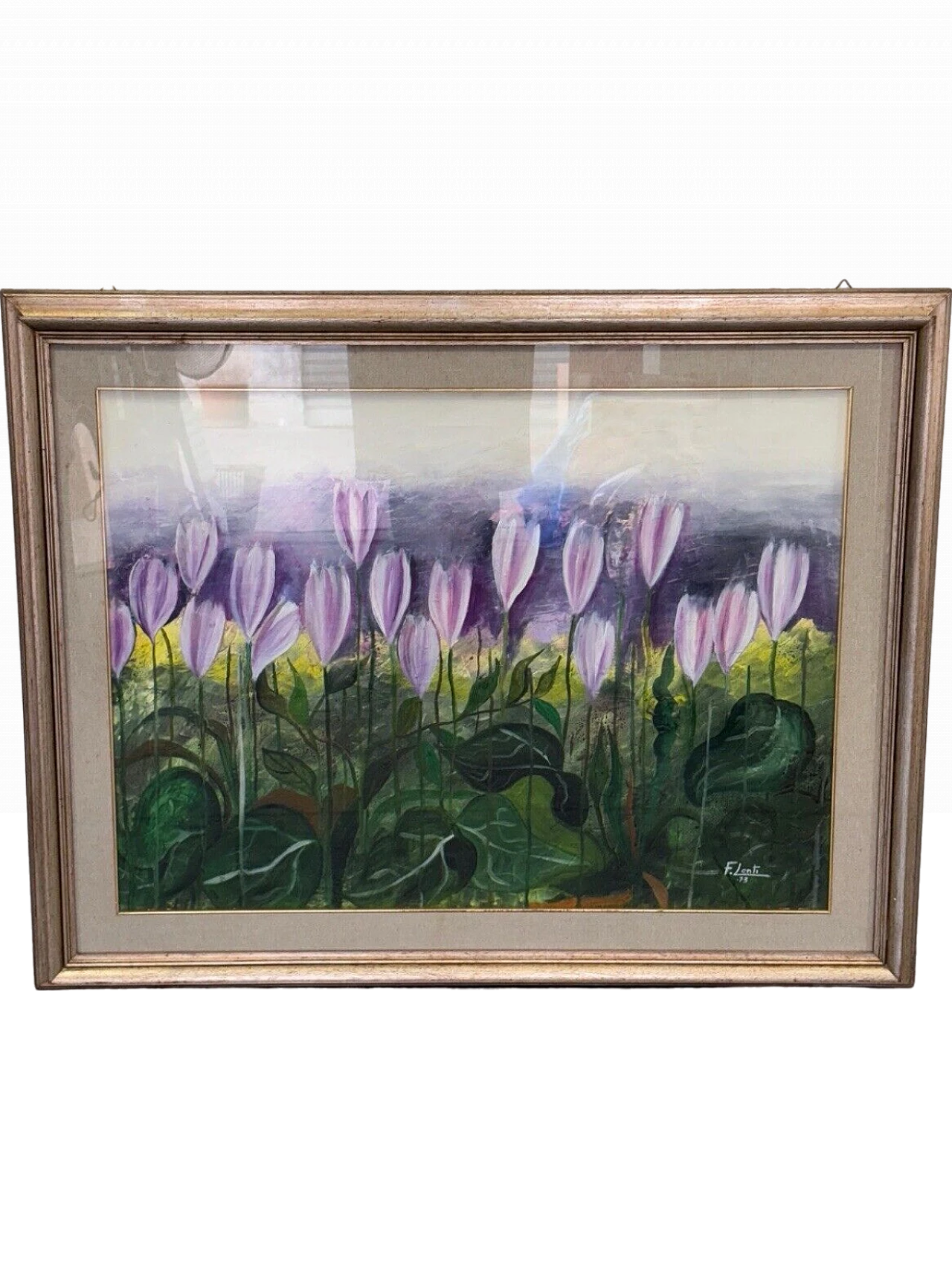 F. Lenti, tulip field, oil painting on canvas, 1973 2