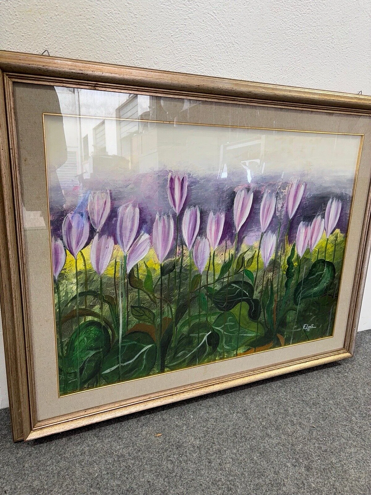 F. Lenti, tulip field, oil painting on canvas, 1973 6