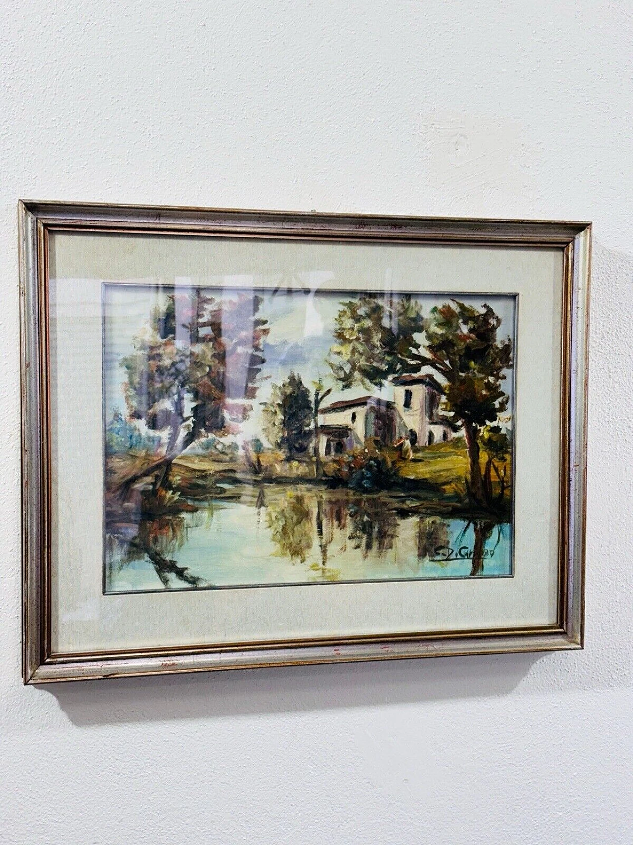 C. Di Carlo, paesaggio, dipinto a olio su tela, 1980 3