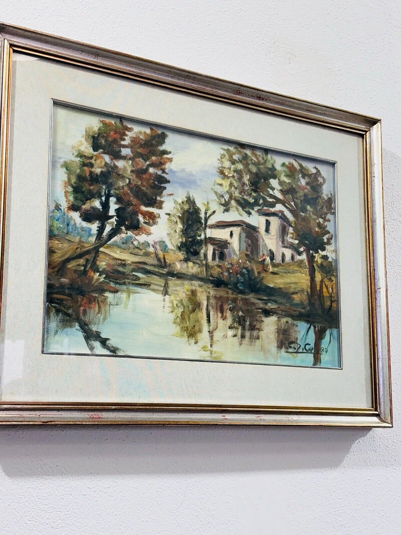 C. Di Carlo, paesaggio, dipinto a olio su tela, 1980 4