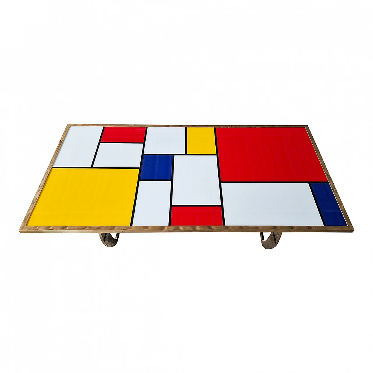 Mondrian-style Murano glass top table, 1990s 8