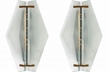 Pair of 1943 wall lights by Max Ingrand for Fontana Arte, 1960s