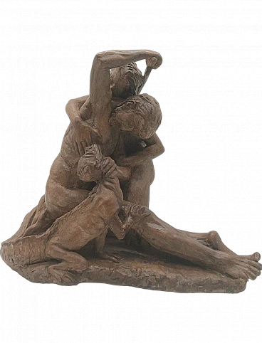 Terracotta sculpture depicting a mythological scene