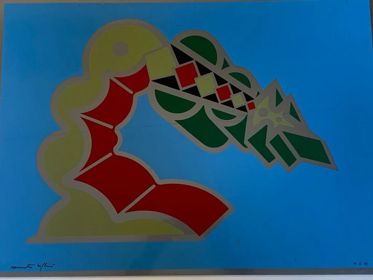 R. Volpini, Dreamlike element, silkscreen print on plastic, 1970s 2