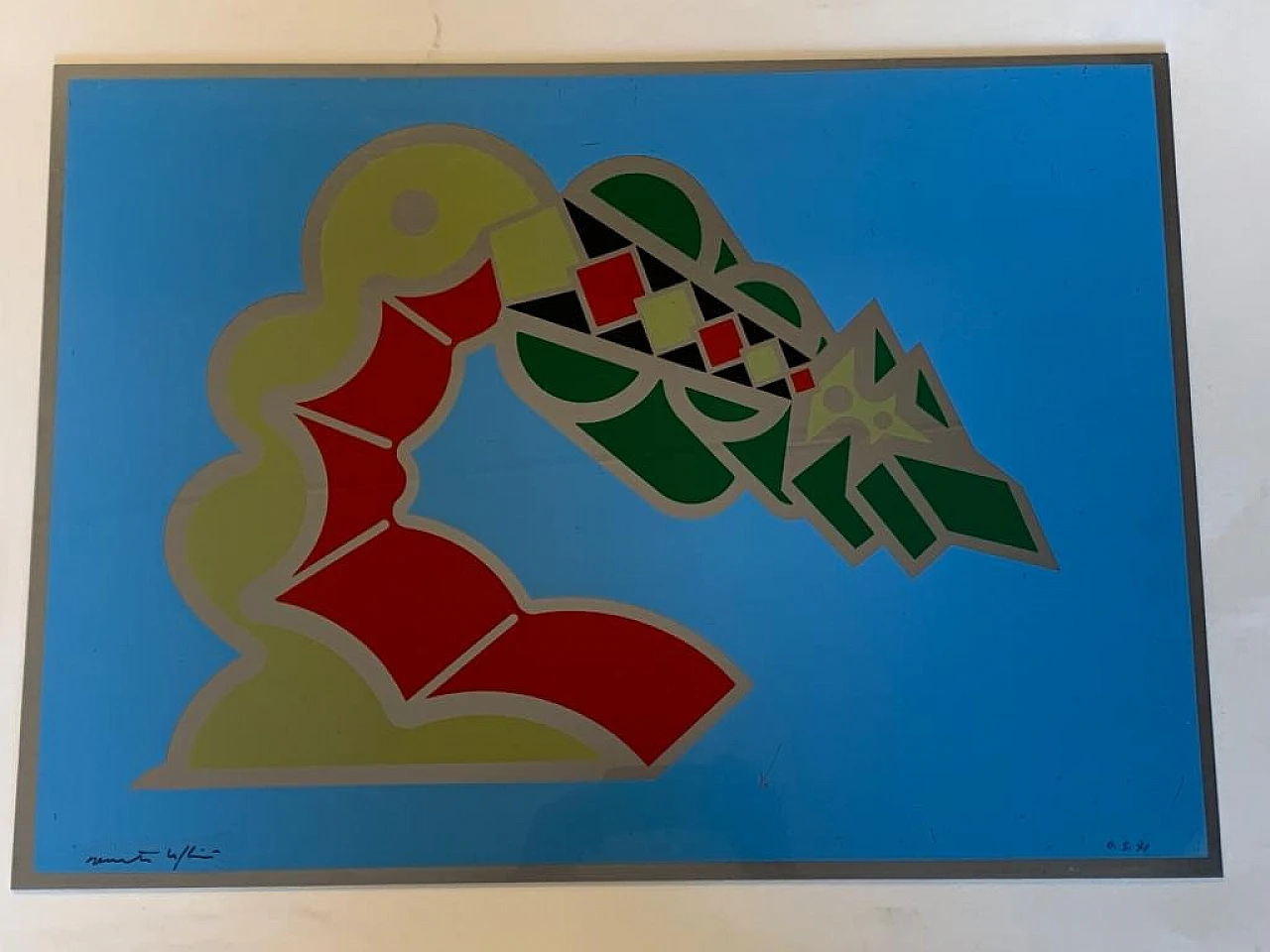 R. Volpini, Dreamlike element, silkscreen print on plastic, 1970s 4