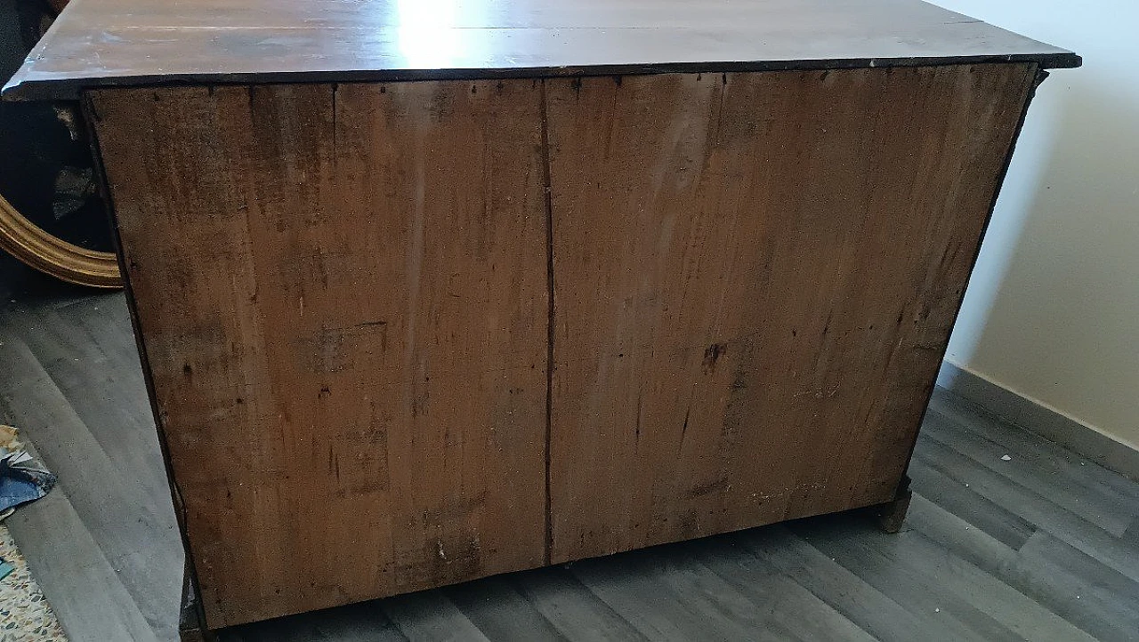 Louis XIV chest of drawers in solid walnut, 17th century 6