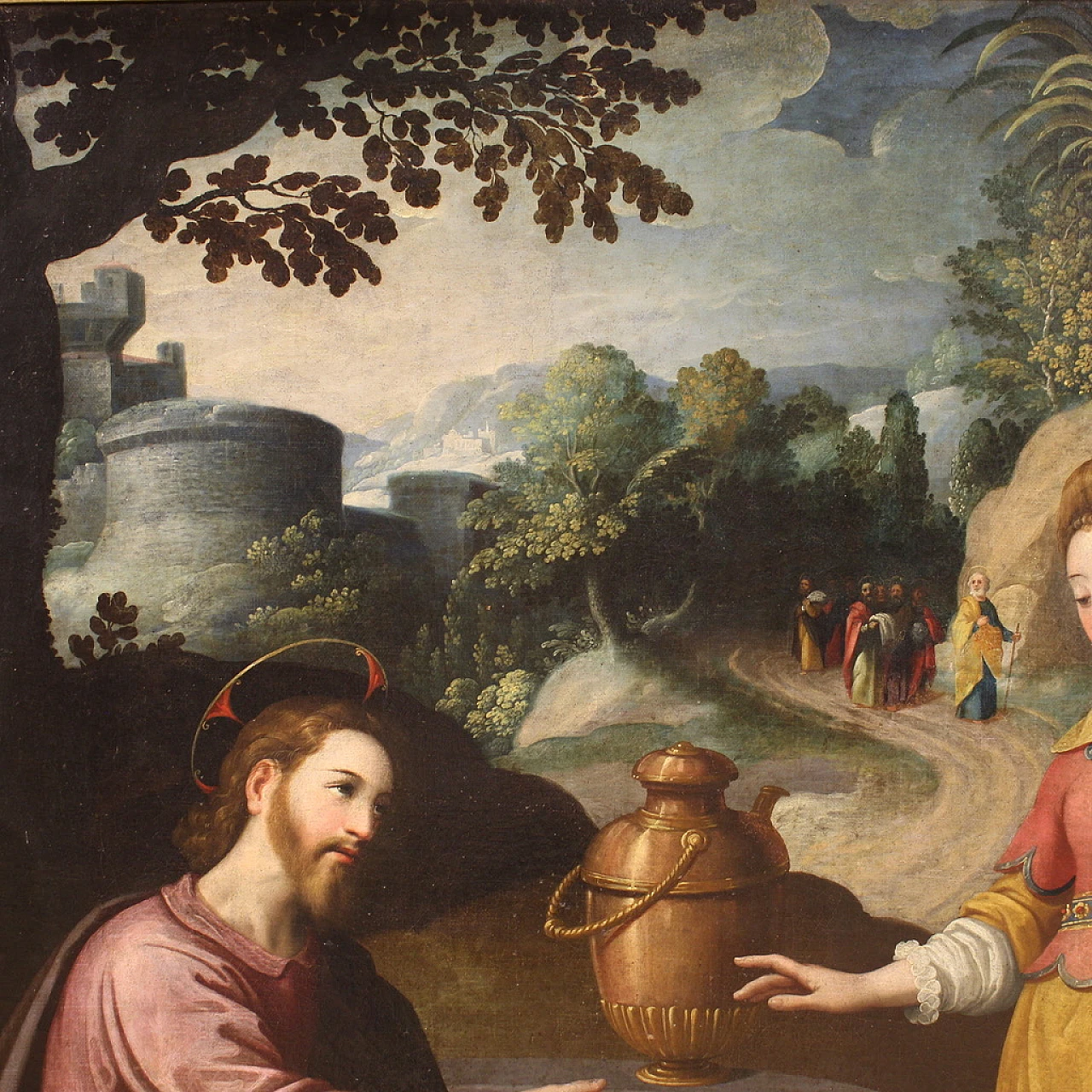 Christ and the Samaritan Woman, oil on canvas, 17th century 11