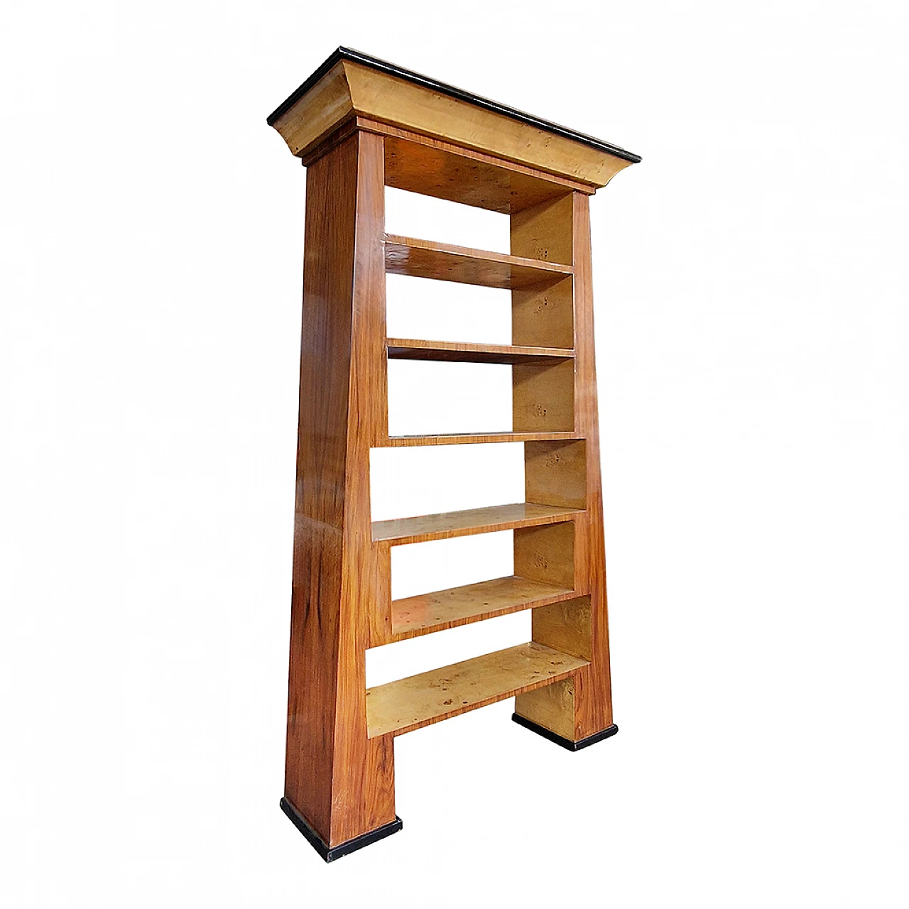 Art Deco bookcase in mahogany and birch root, 1930s 3