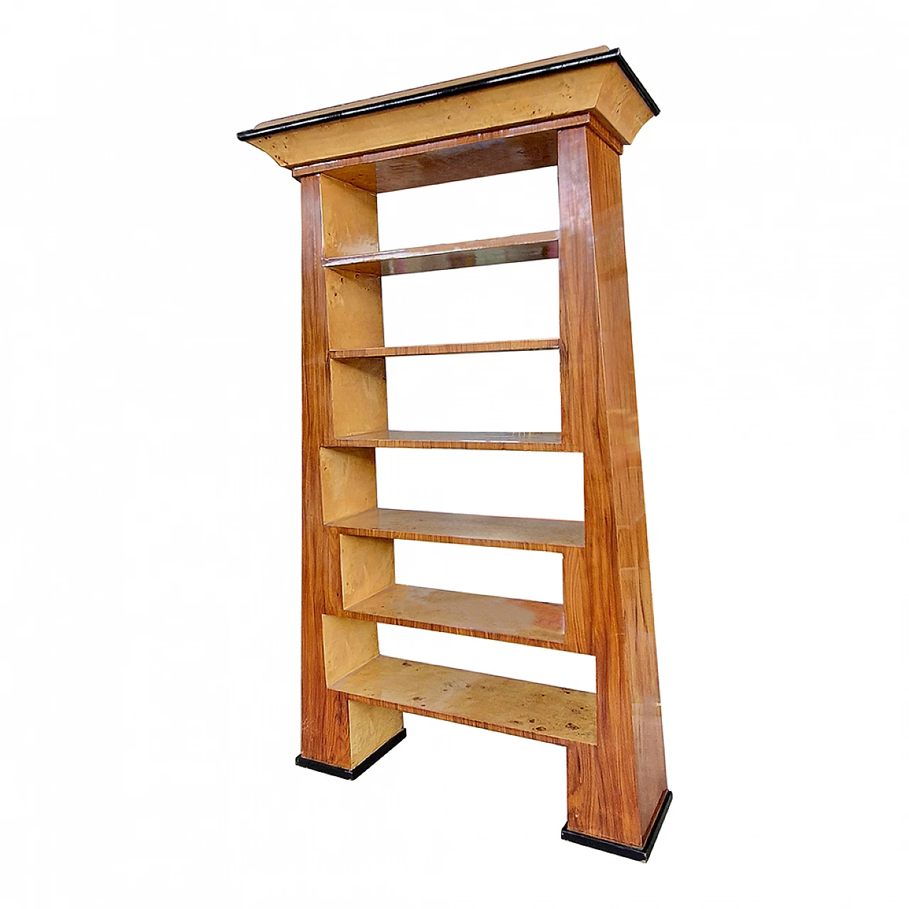 Art Deco bookcase in mahogany and birch root, 1930s 5