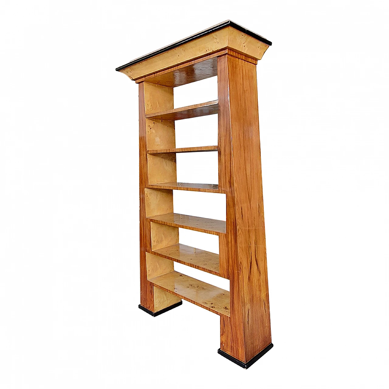 Art Deco bookcase in mahogany and birch root, 1930s 6