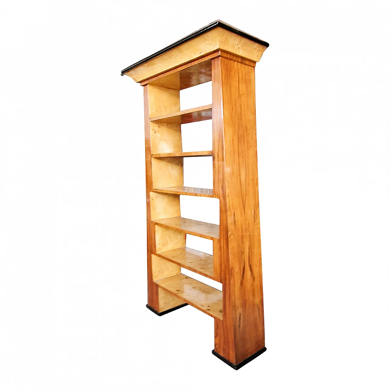 Art Deco bookcase in mahogany and birch root, 1930s 8