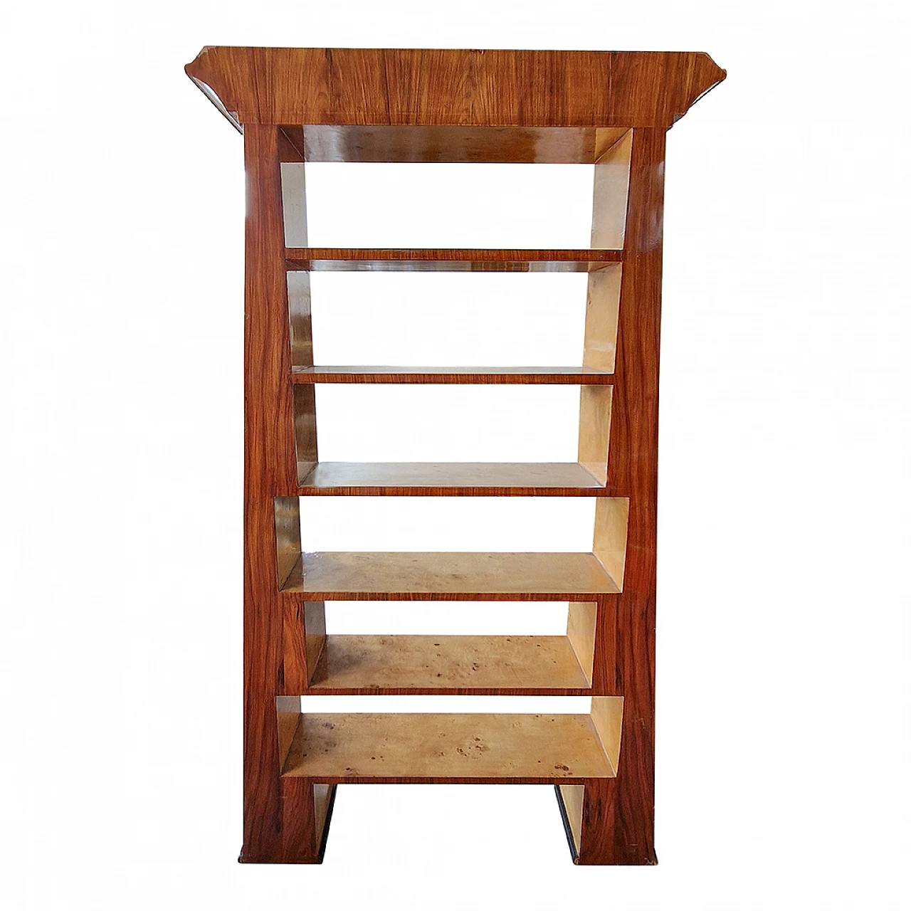 Art Deco bookcase in mahogany and birch root, 1930s 9