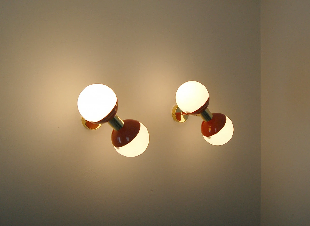 Double sphere opal glass wall light 6