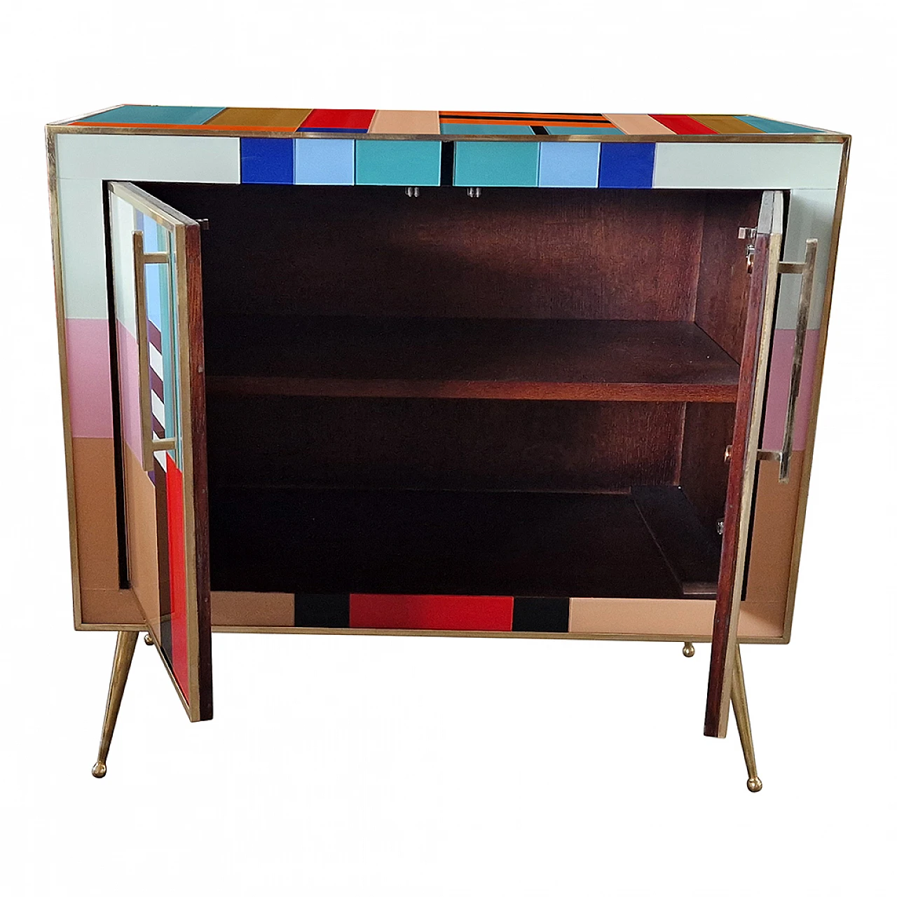 Multicoloured Murano glass sideboard, 1980s 10