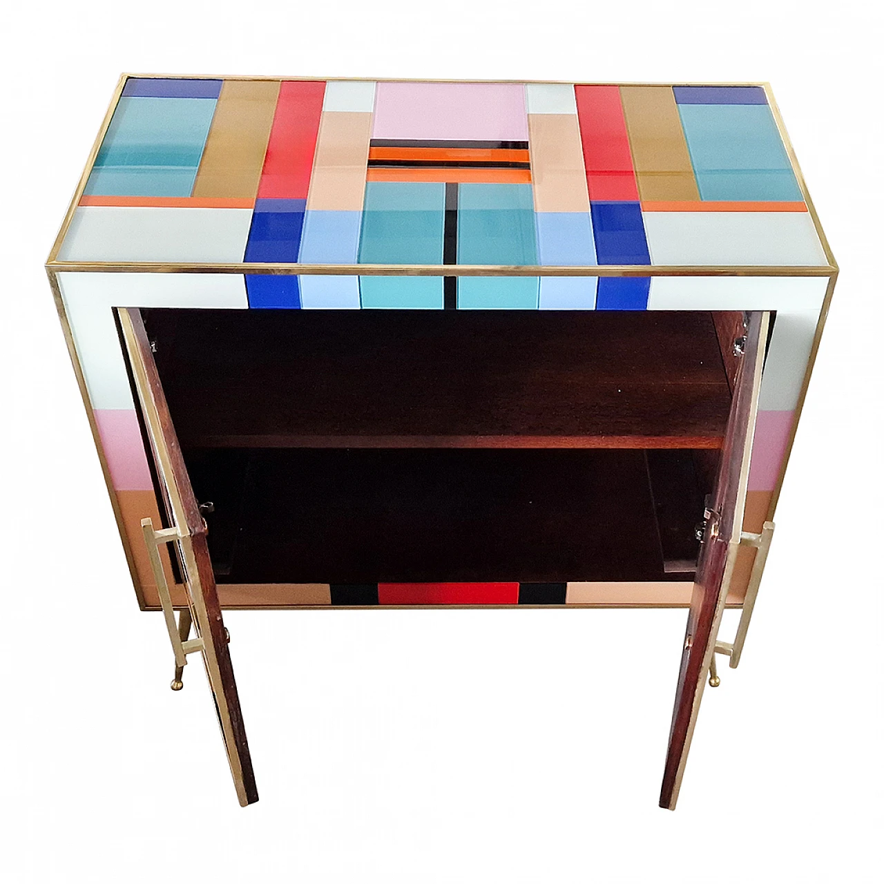 Multicoloured Murano glass sideboard, 1980s 11