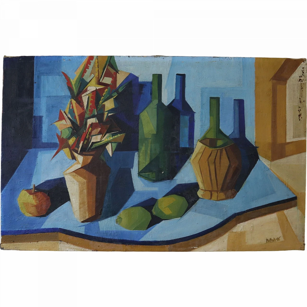 Cubist still life, painting on canvas, 1956 7