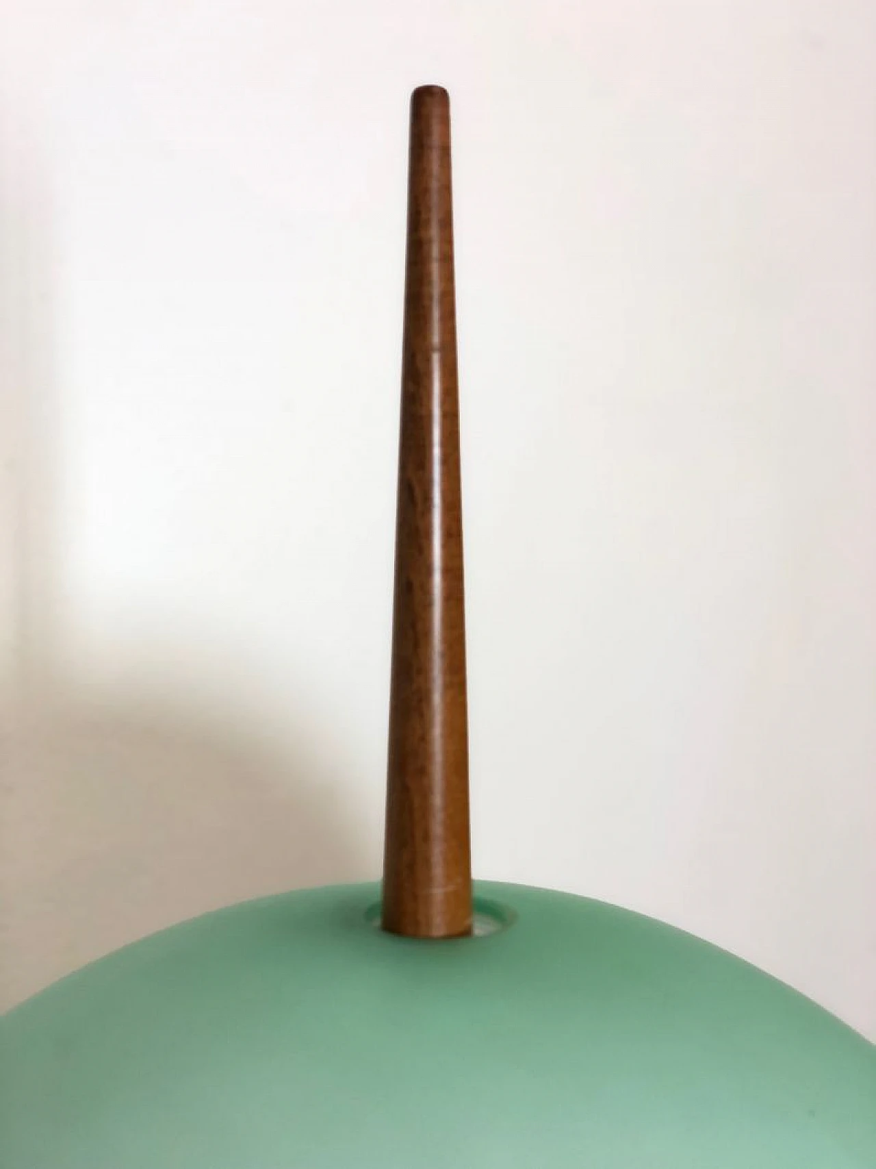 Cherry wood and glass floor lamp by Targhetti, 1970s 3