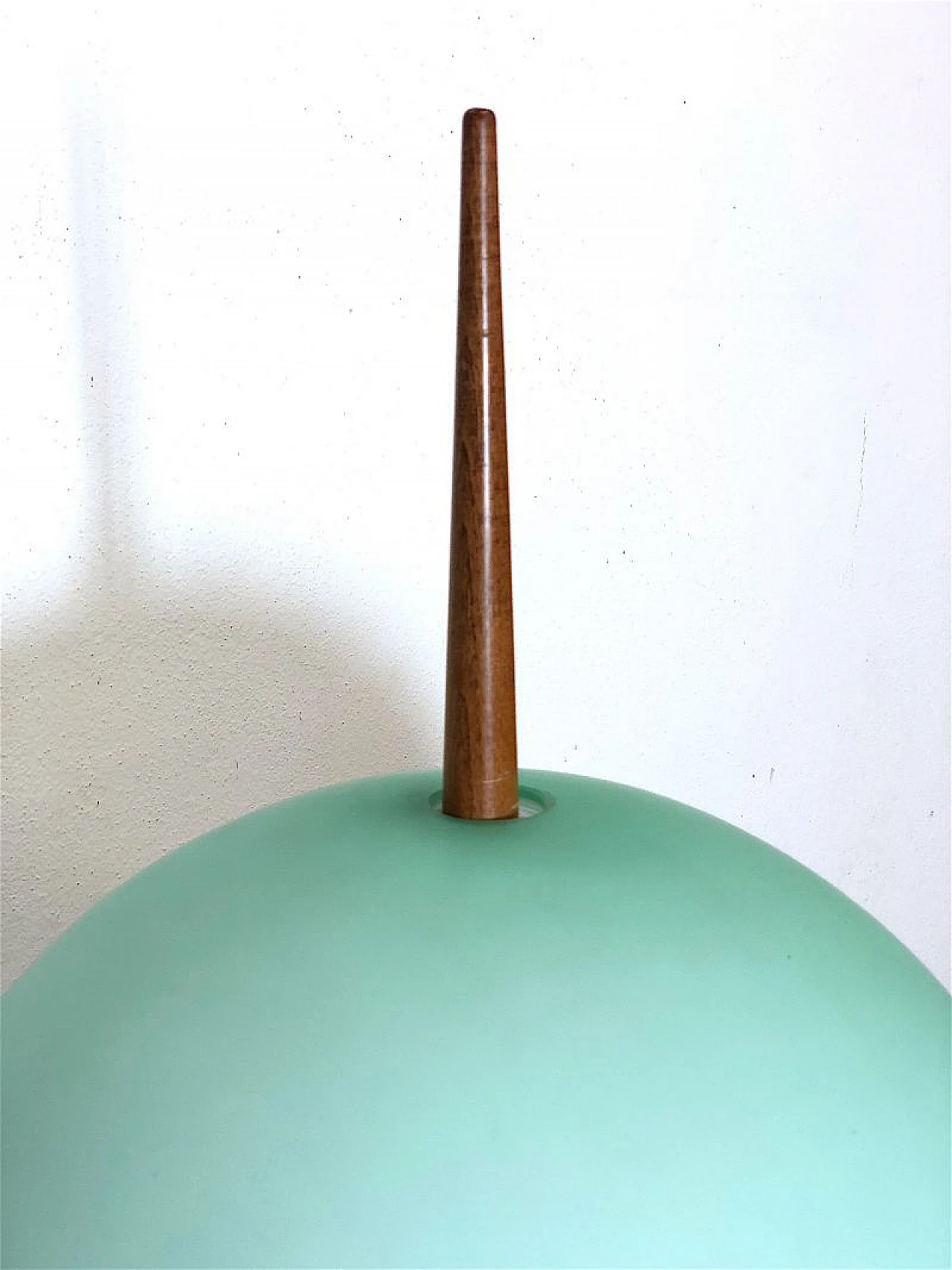 Cherry wood and glass floor lamp by Targhetti, 1970s 6